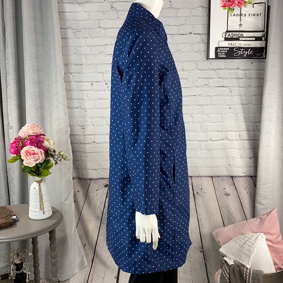 LANDS’ END Navy/White Dots Jacket Size: Small (6-8) - Picture 5 of 17
